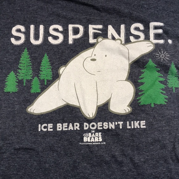 “We Bare Bears” from Cartoon Network Tshirt featuring Ice Bear! XL - Picture 3 of 4